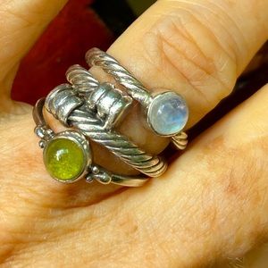 Bundle of Three (3) Silver Rings